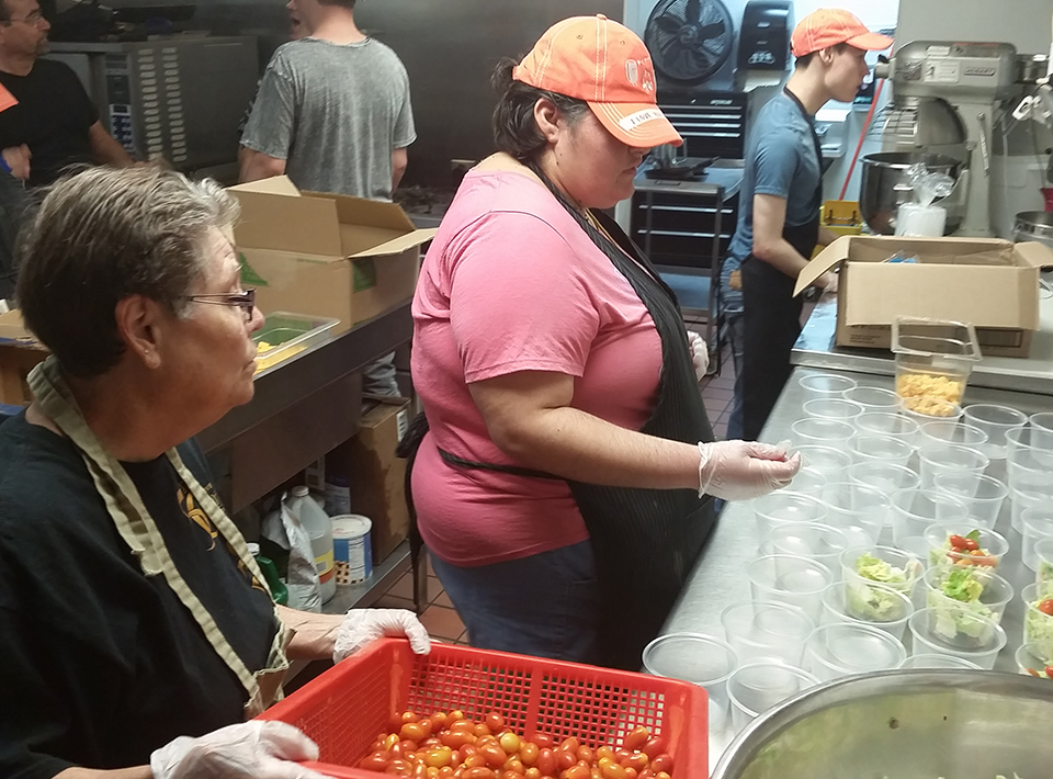 SFP prepwork 960 Civitan culinary staff and members prepare meals for Summer Food Service Program.