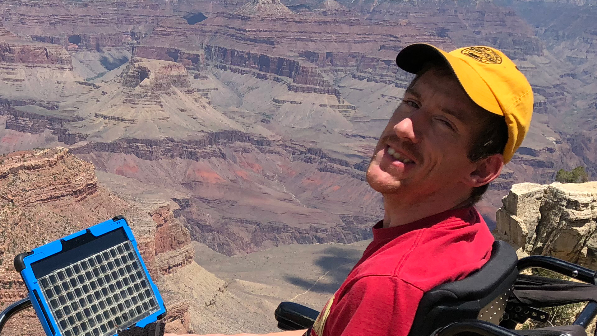 Camp Civitan camper in wheelchair at grand canyon